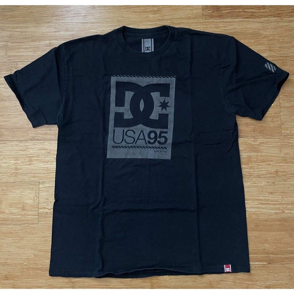 DC Shoes Rob Dyrdek USA 95 T Shirt Mens XL Black Skate Graphic Tee Vintage Y2K